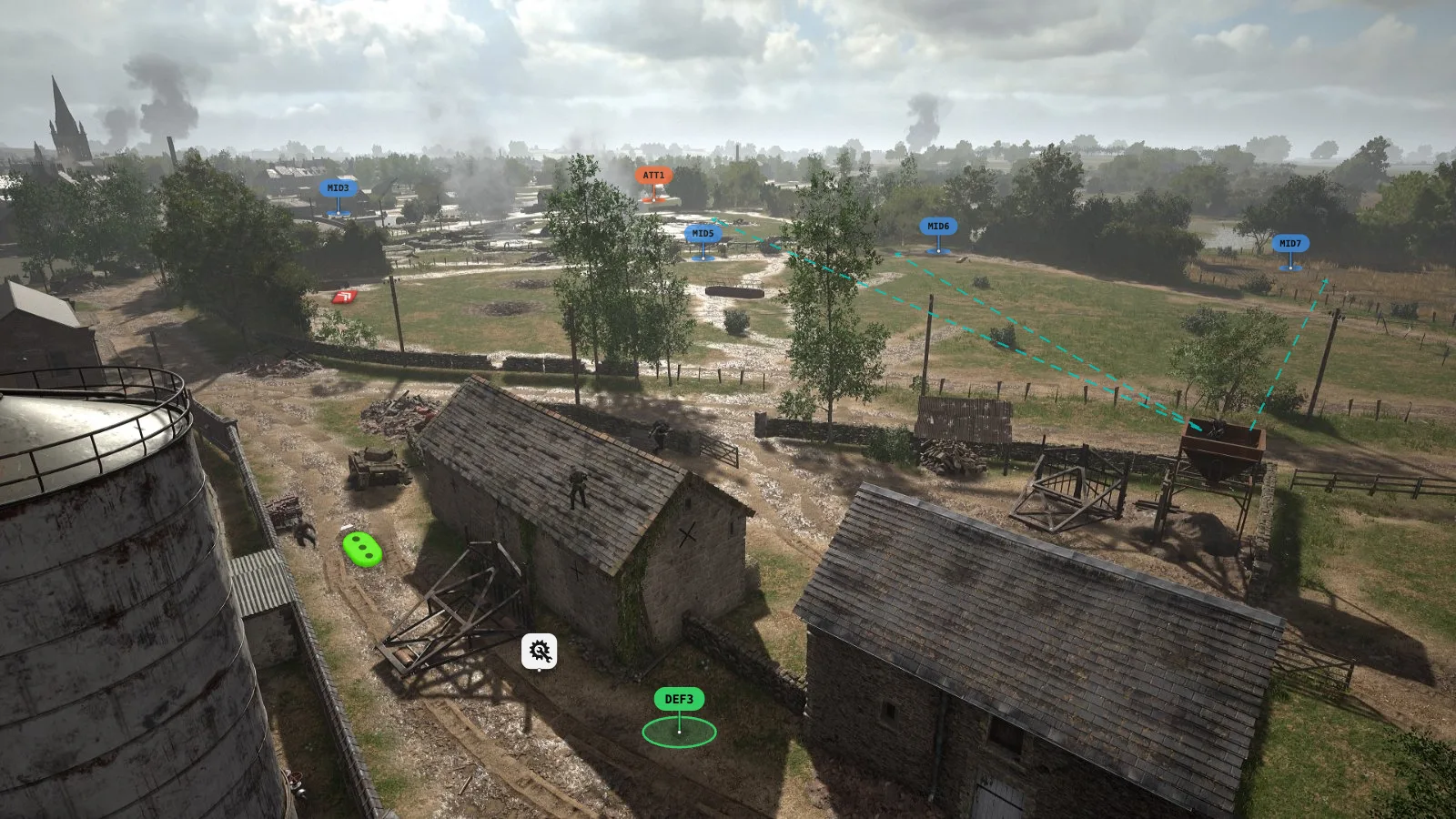 Image annotation attached to a garrison on the tactical map